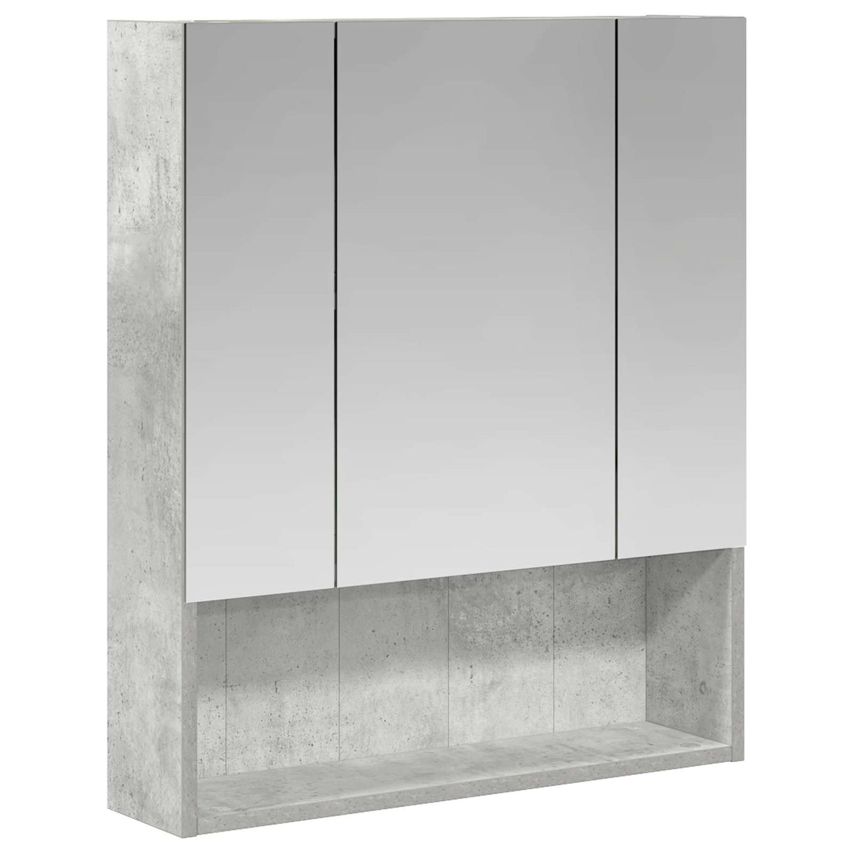Badrumsspegelskåp Betonggrå 60 x 14.5 x 70 cm Konstruerat trä