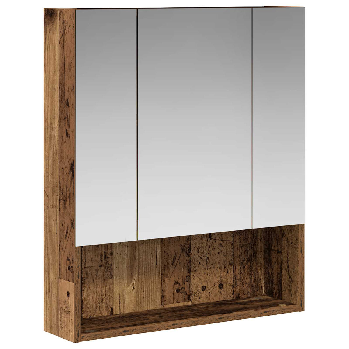 Badrumsspegelskåp Gammalt trä 60 x 14.5 x 70 cm Konstruerat trä