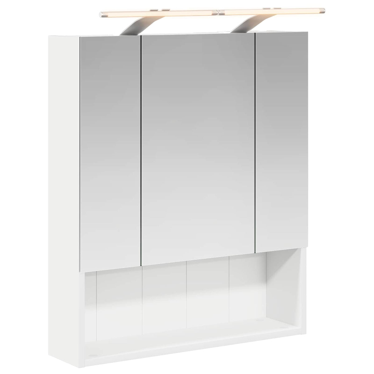 Badrumsspegelskåp Vit 60 x 14.5 x 70 cm Konstruerat trä