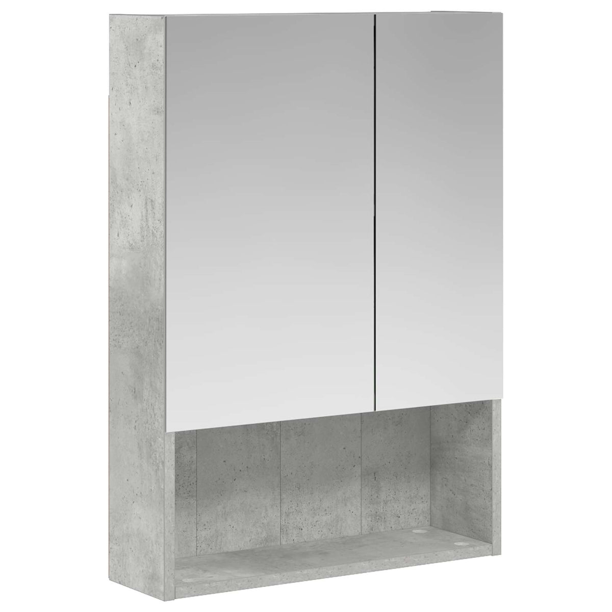 Badrumsspegelskåp Betonggrå 50 x 14,5 x 70 cm Konstruerat trä
