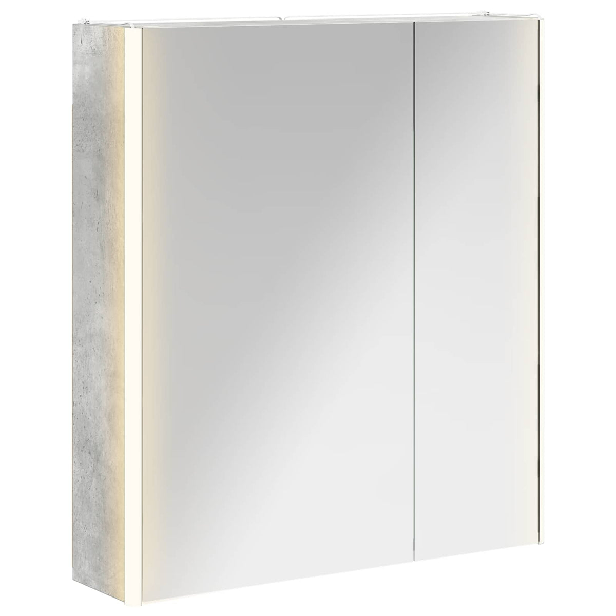 Badrumsspegelskåp Betonggrå 63,5 x 15,5 x 70 cm Konstruerat trä