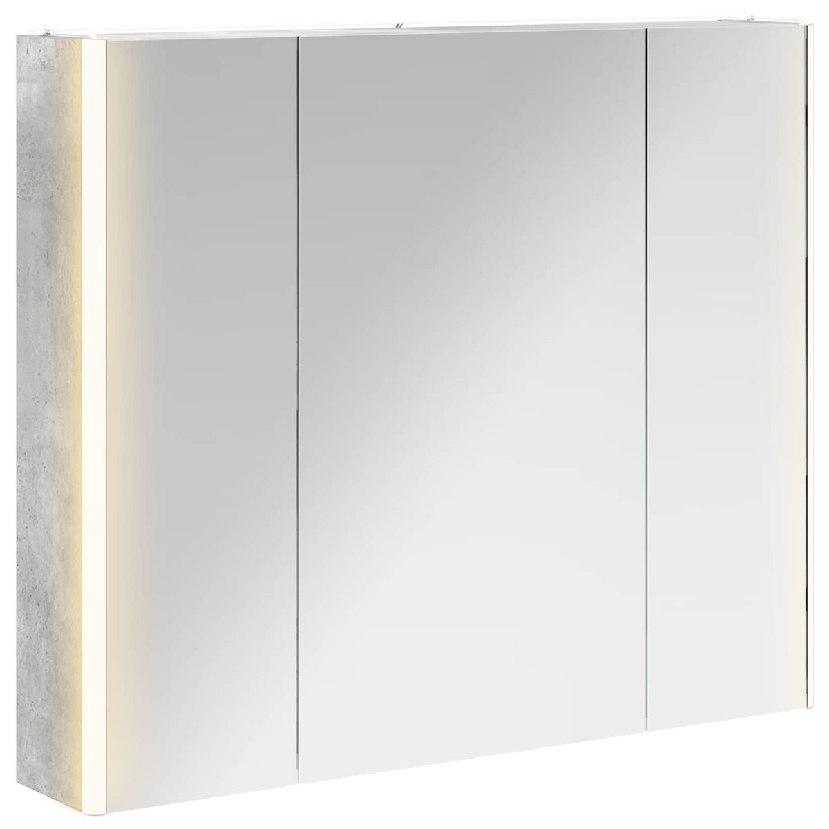 Badrumsspegelskåp Betonggrå 83,5 x 15,5 x 70 cm Konstruerat trä