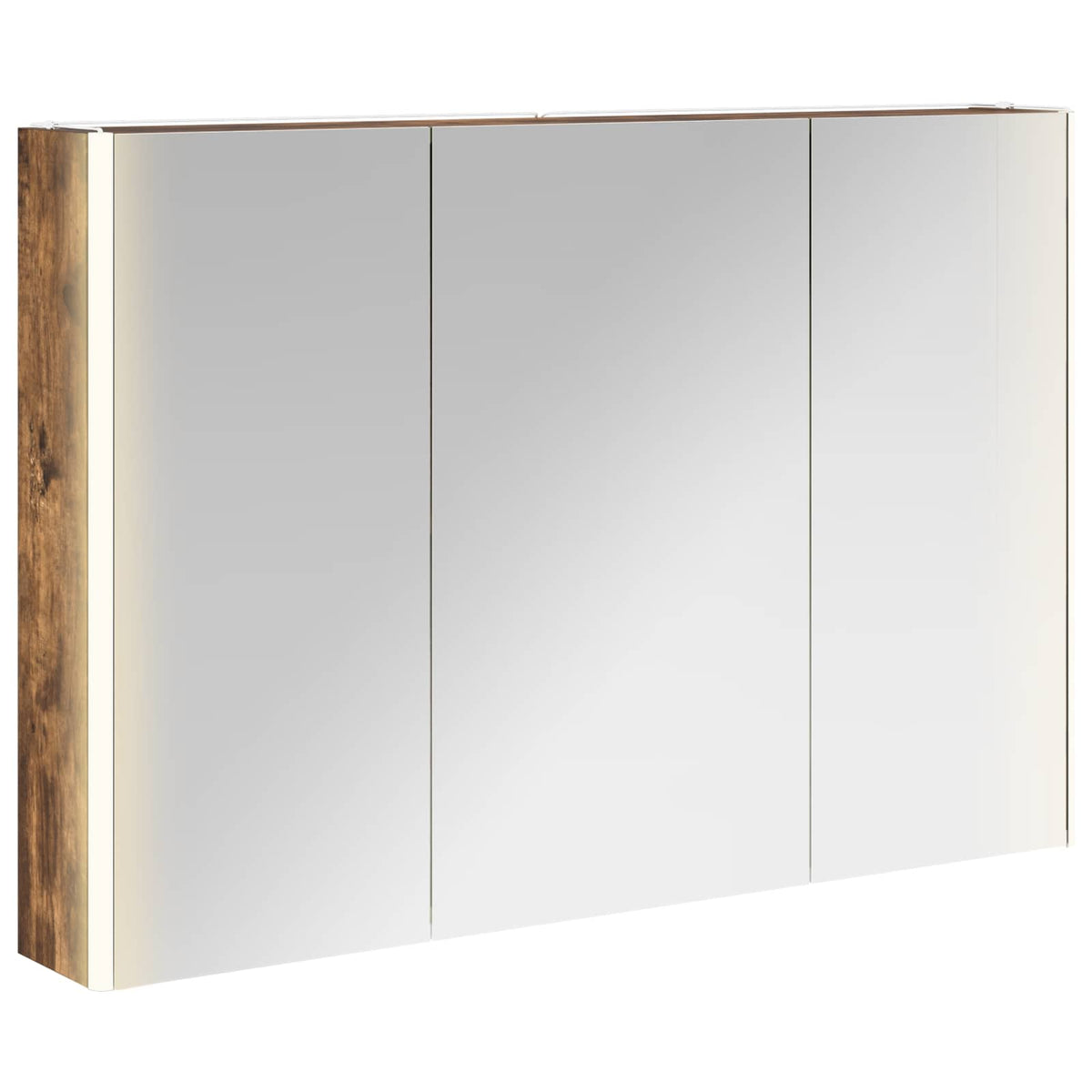 Badrumsspegelskåp Rökt ek 103,5 x 15,5 x 70 cm Konstruerat trä