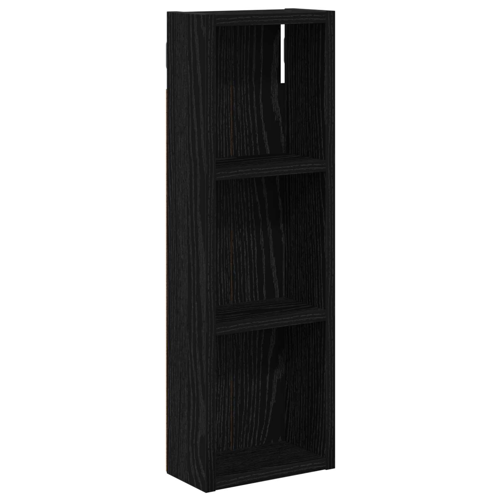 Badrumsväggskåp Svart Ek 20 x 10 x 60,5 cm Konstruerat trä