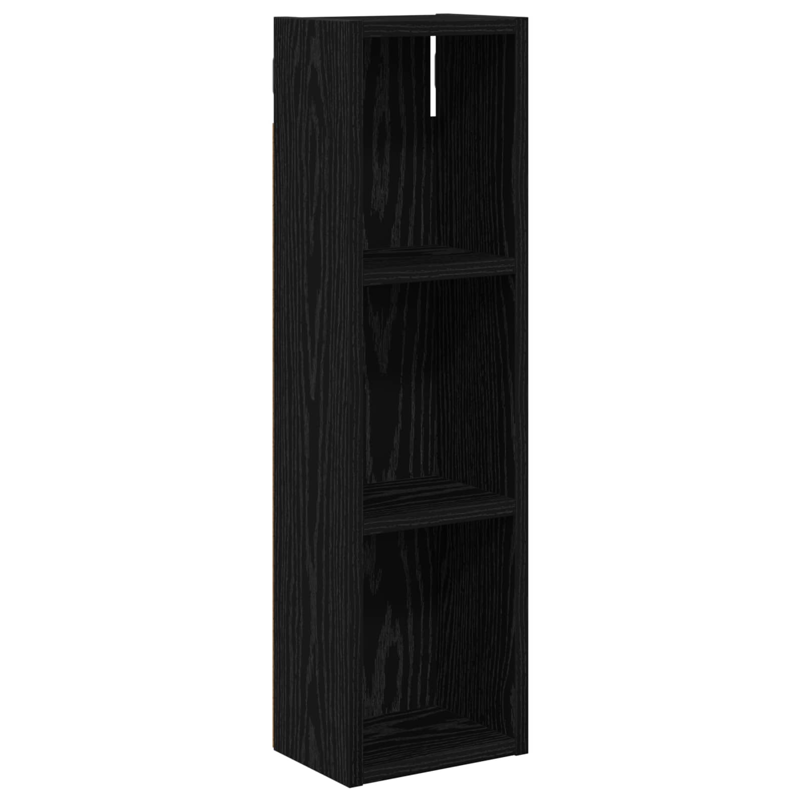 Badrumsväggskåp Svart Ek 20 x 14 x 70 cm Konstruerat trä