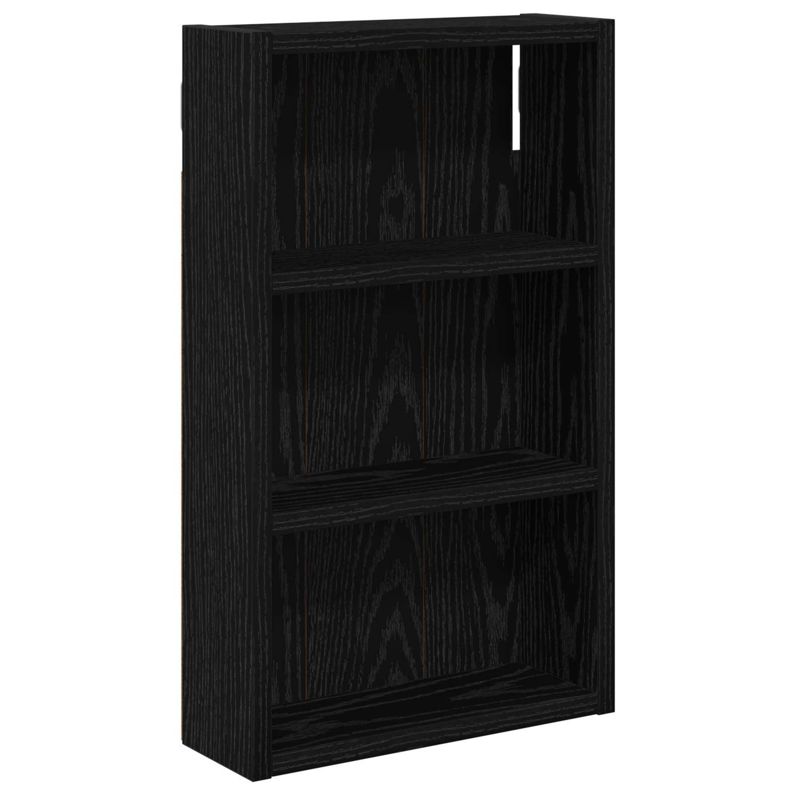 Badrumsväggskåp Svart Ek 30 x 10 x 50 cm Konstruerat trä