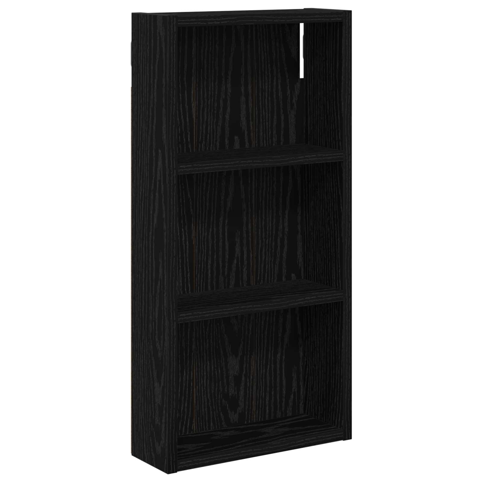 Badrumsväggskåp Svart Ek 30 x 10 x 60,5 cm Konstruerat trä