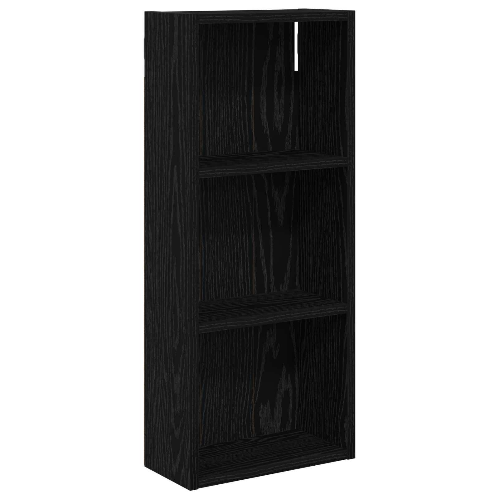 Badrumsväggskåp Svart Ek 30 x 14 x 70 cm Konstruerat trä