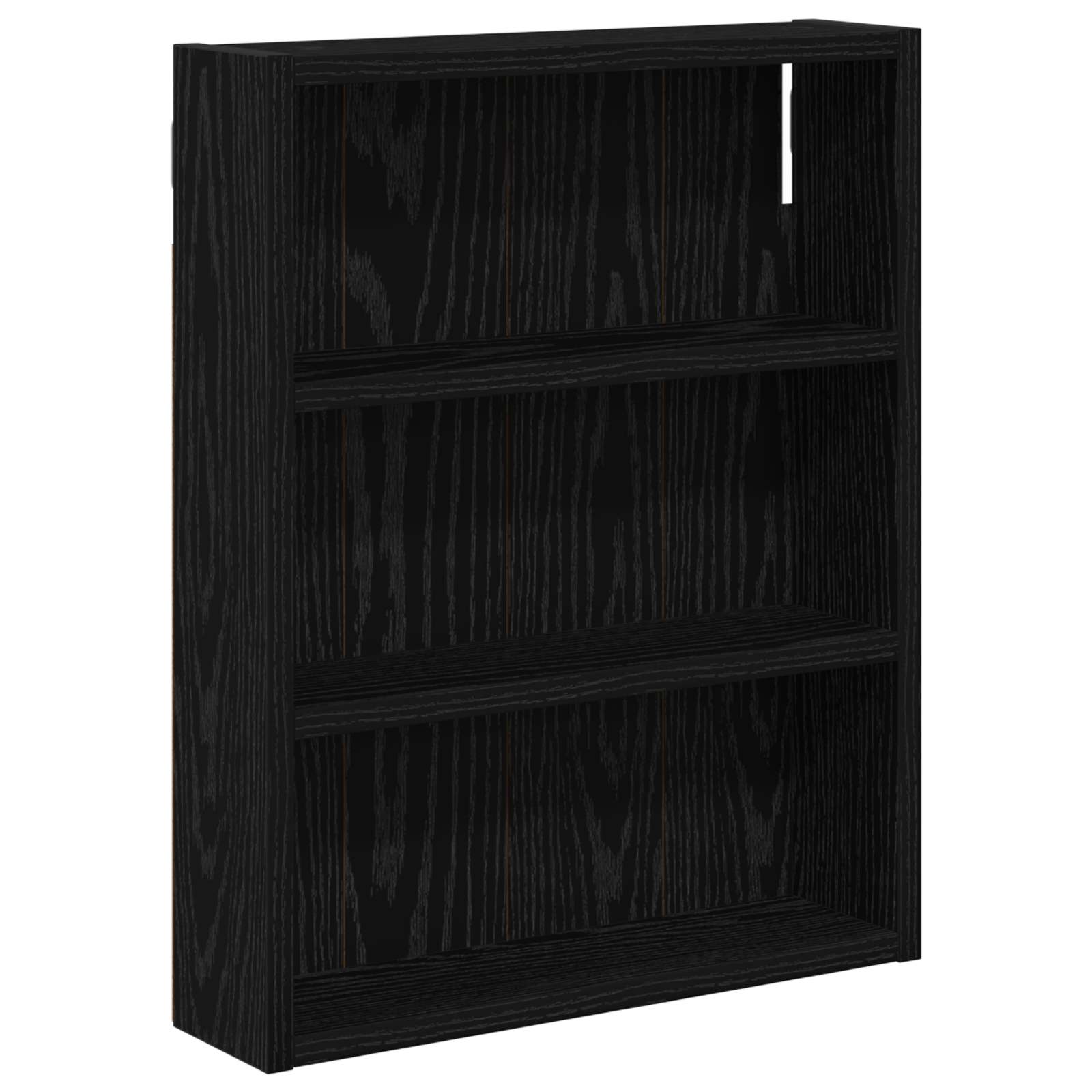Badrumsväggskåp Svart Ek 40 x 10 x 50 cm Konstruerat trä