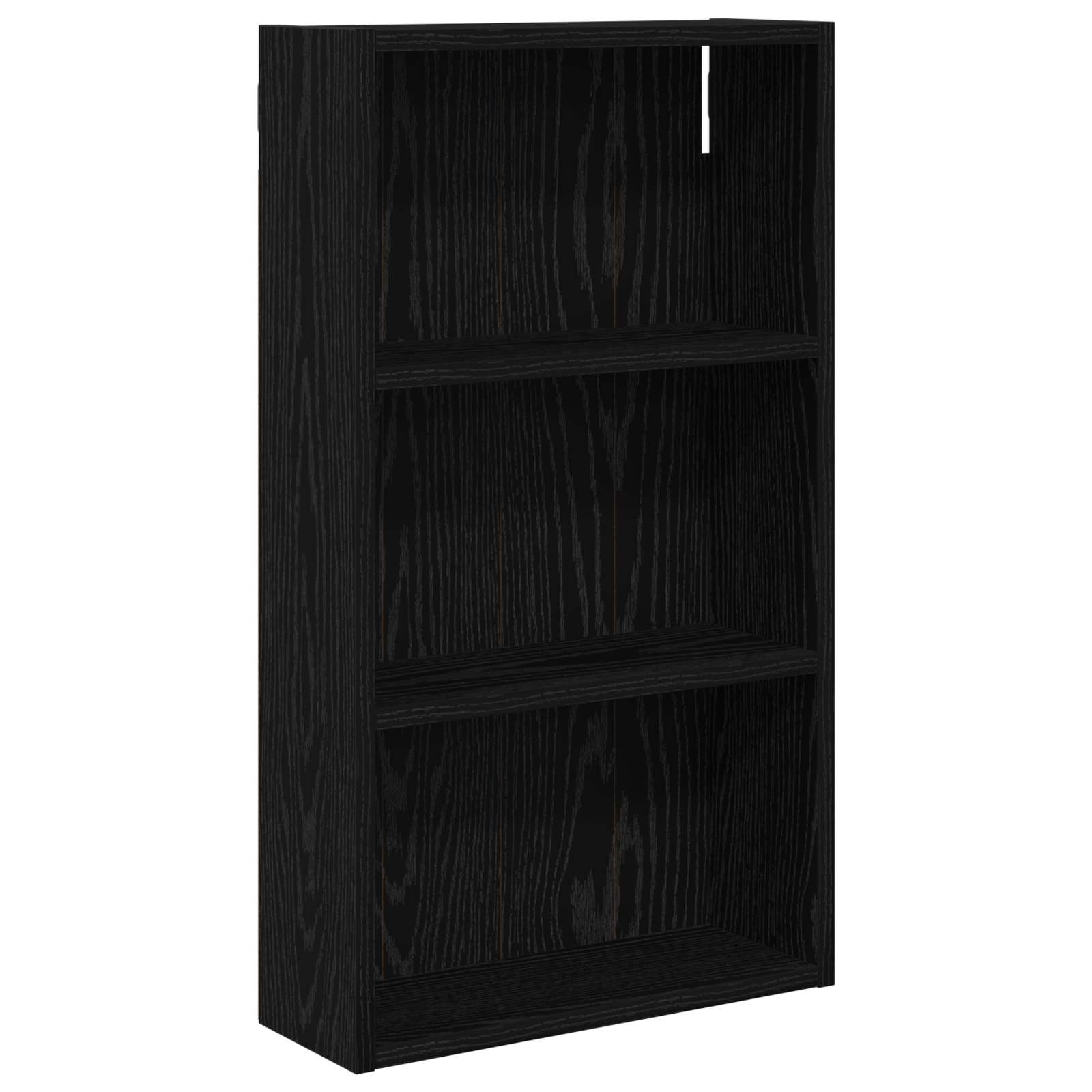 Badrumsväggskåp Svart Ek 40 x 14 x 70 cm Konstruerat trä
