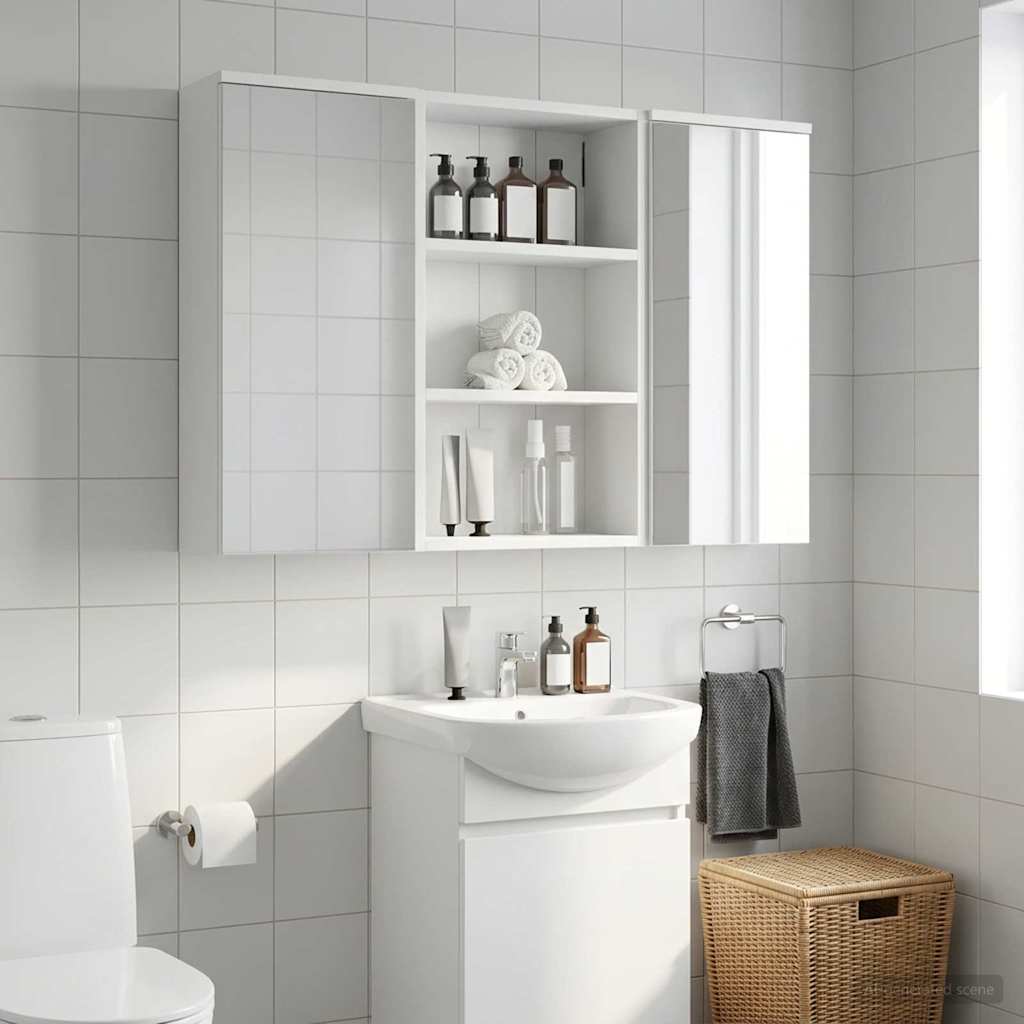 Badrumsväggskåp Vit 40 x 16 x 62,5 cm Konstruerat trä