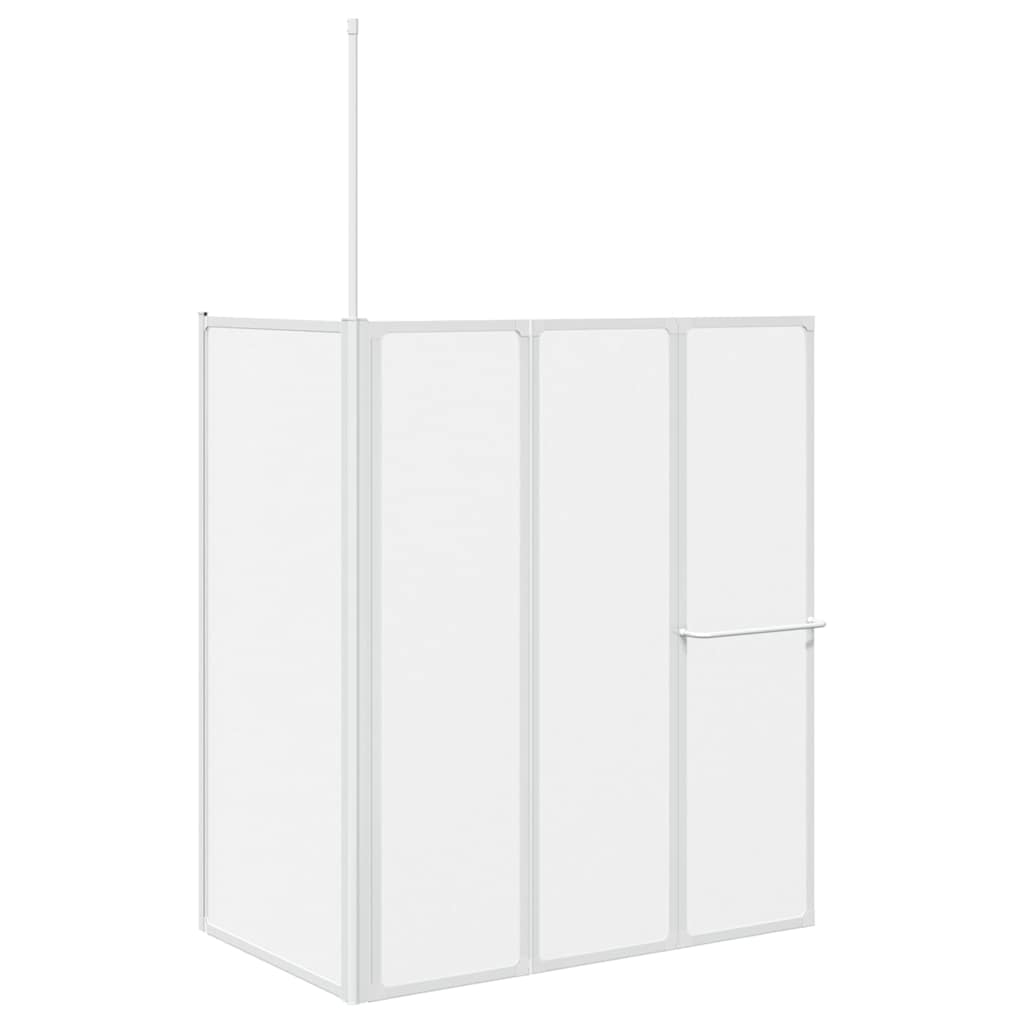 Badskärm Frostat glas 120 x 70 x 137 cm Aluminium