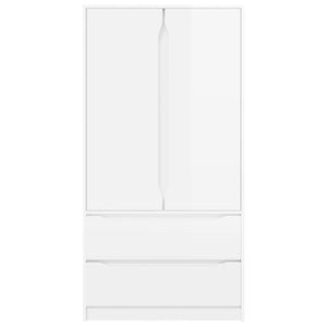 Badrumsskåp Högblanka vita 79,5 x 49 x 156 cm Konstruerat trä