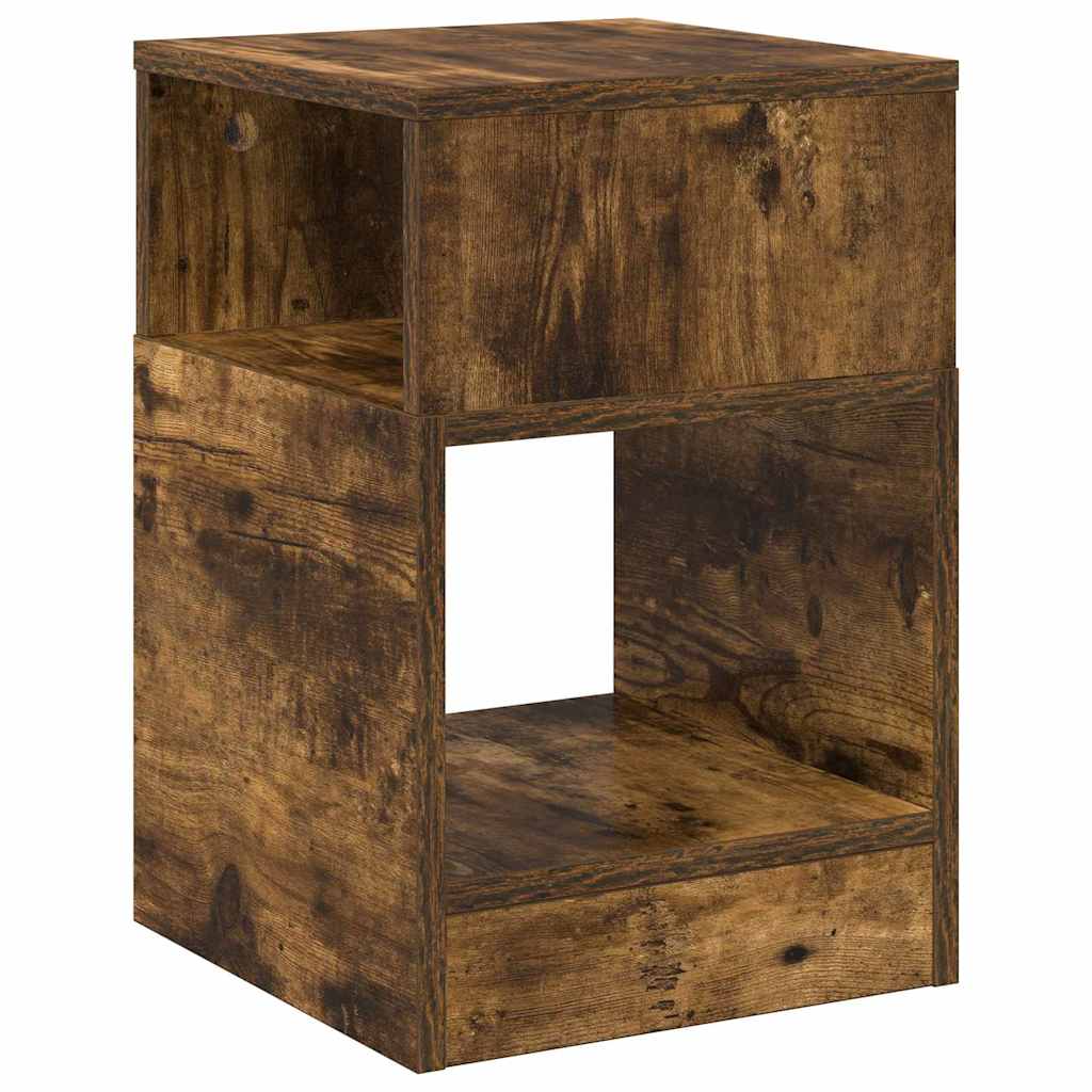 Sidobord Rökt ek 30,5 x 30 x 45 cm Konstruerat trä