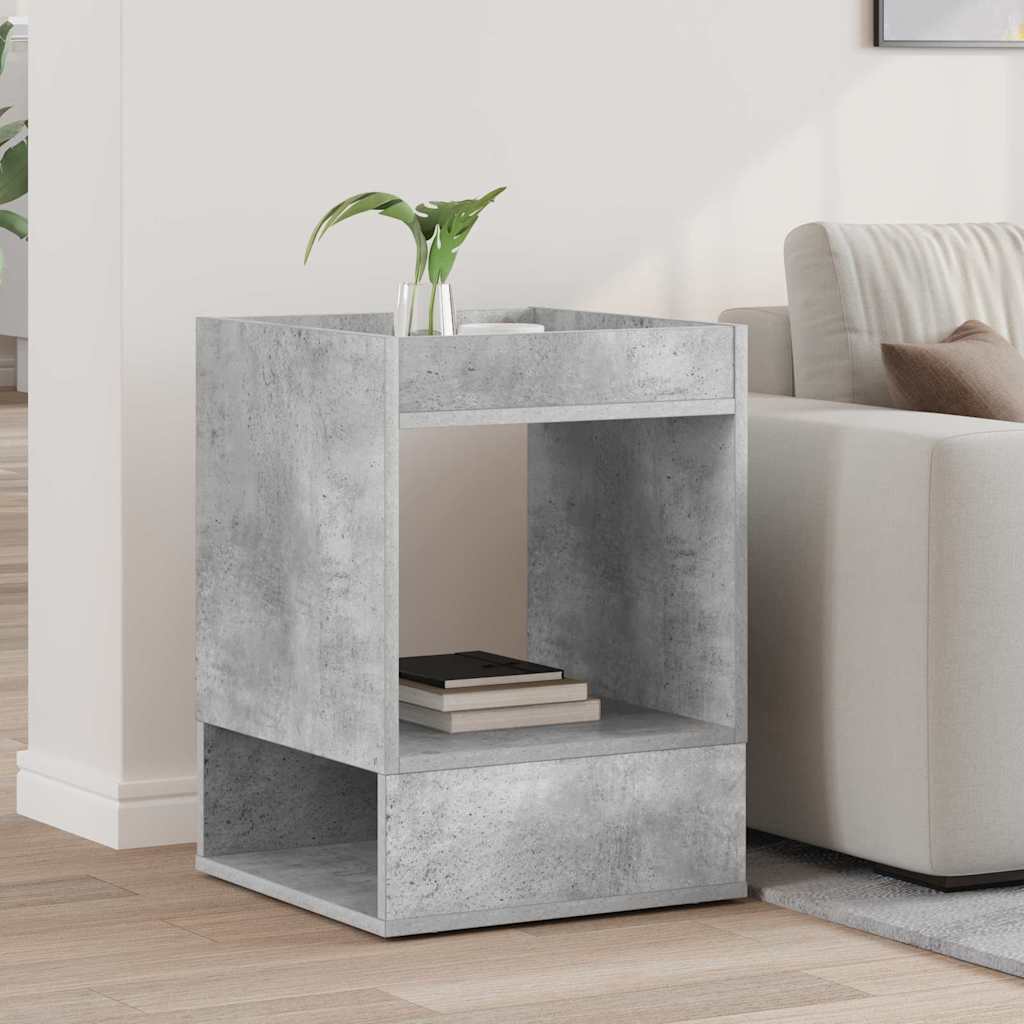 Sidobord Betonggrå 40 x 40 x 56 cm Konstruerat trä