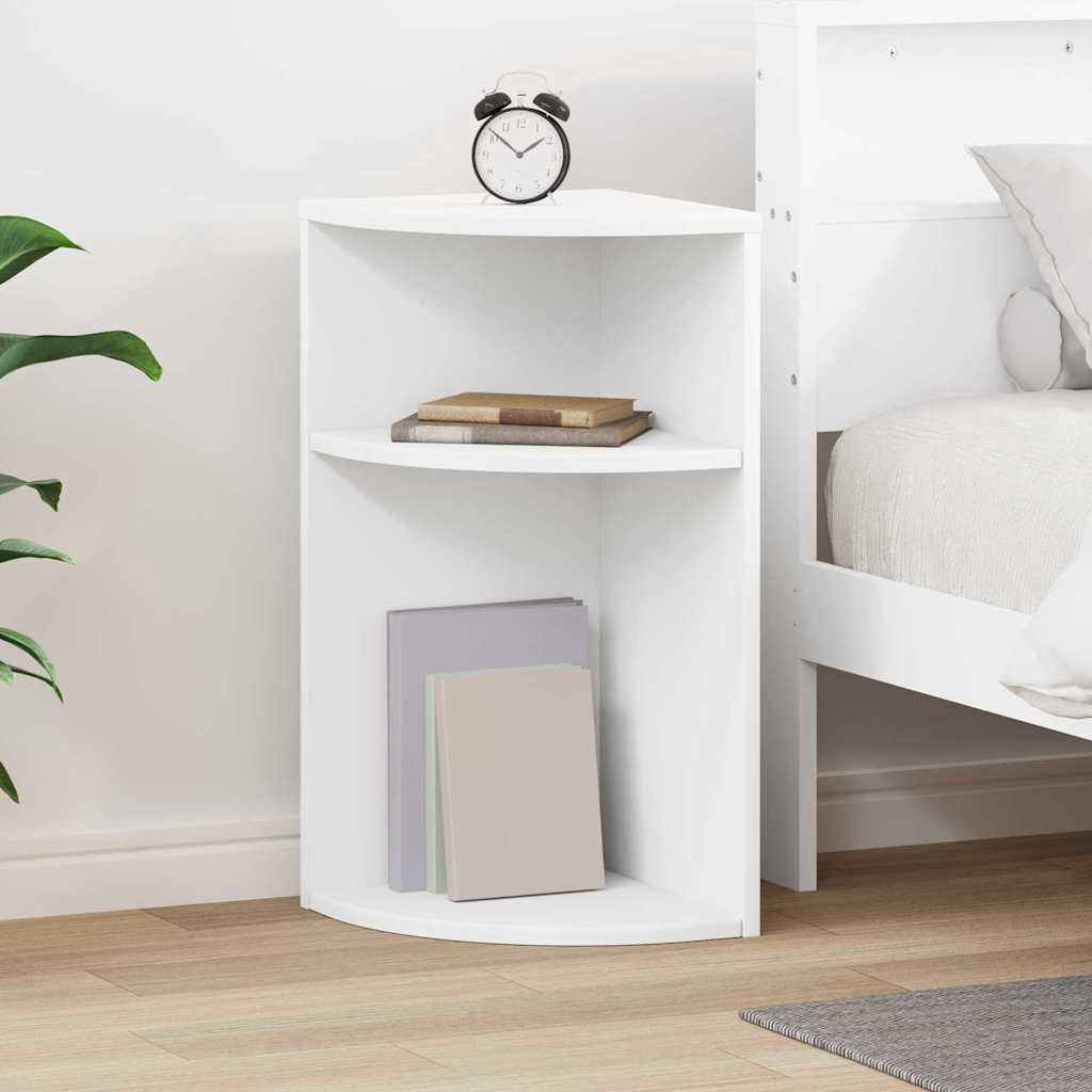 Sidobord Vit 29,6 x 29,6 x 60 cm Konstruerat trä