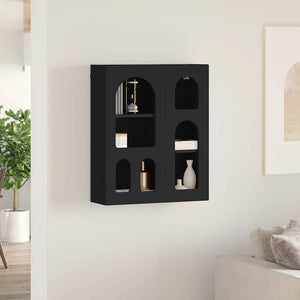 Hängande skåp med hylla Svart 59 x 20 x 71.5 cm Konstruerat trä