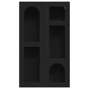 Hängande skåp med hylla Svart 59 x 20 x 100 cm Konstruerat trä
