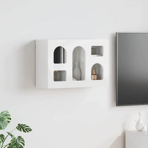 Hängande skåp Högblanka vita 60 x 20 x 40 cm Konstruerat trä