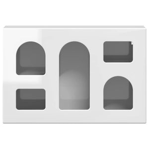 Hängande skåp Högblanka vita 60 x 20 x 40 cm Konstruerat trä