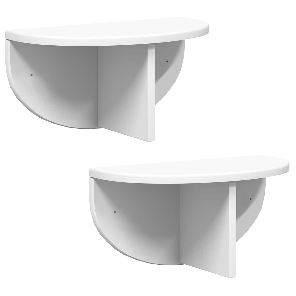 Vägg hylla 2 st Vit 38 x 19 x 19 cm Konstruerat trä