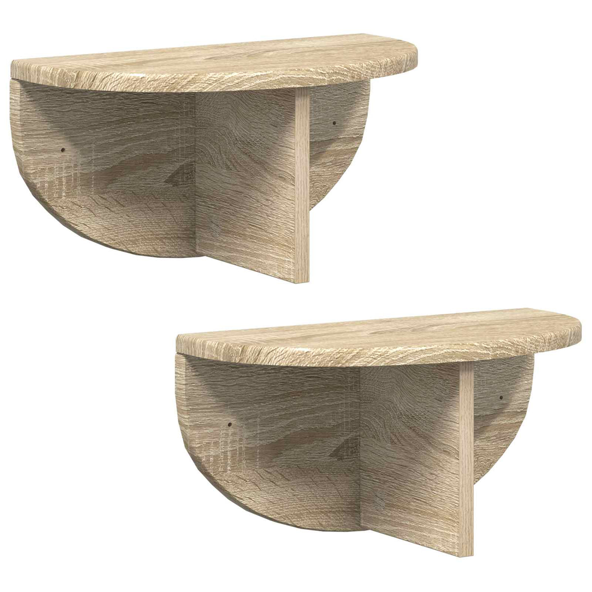 Vägg hylla 2 st Sonoma-ek 38 x 19 x 19 cm Konstruerat trä