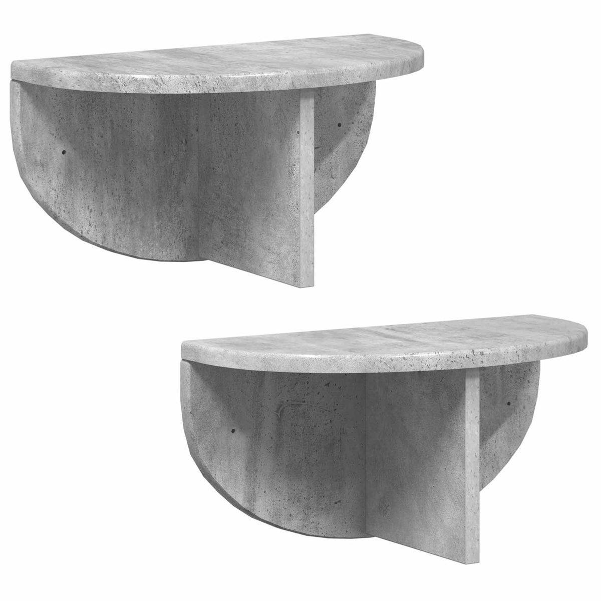 Vägg hylla 2 st Betonggrå 38 x 19 x 19 cm Konstruerat trä