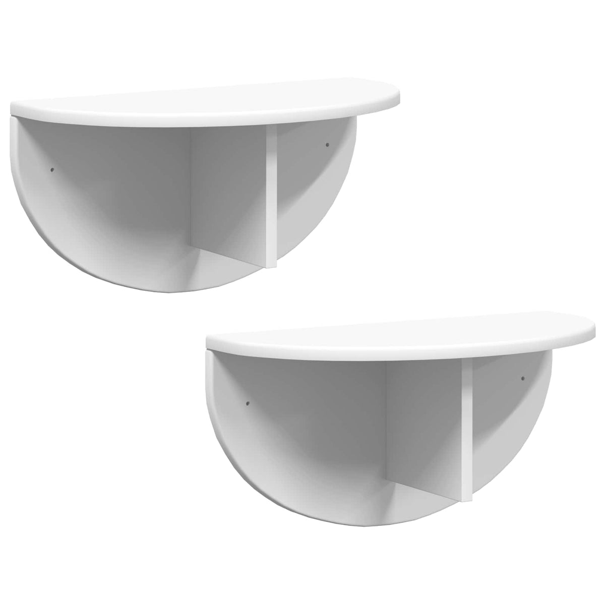 Vägg hylla 2 st Vit 48 x 24 x 24 cm Konstruerat trä