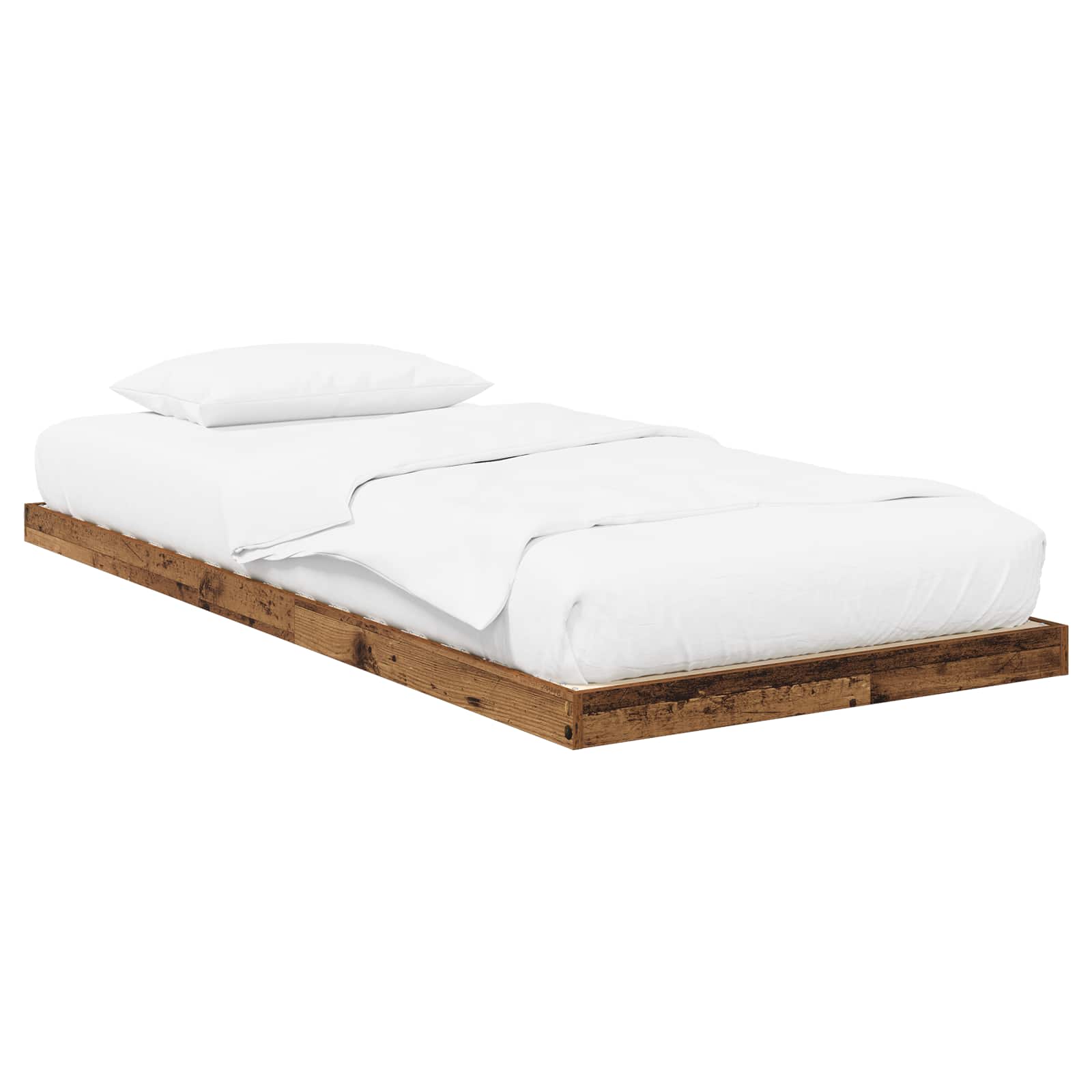 Sängram Gammalt trä 90 x 190 cm Konstruerat trä