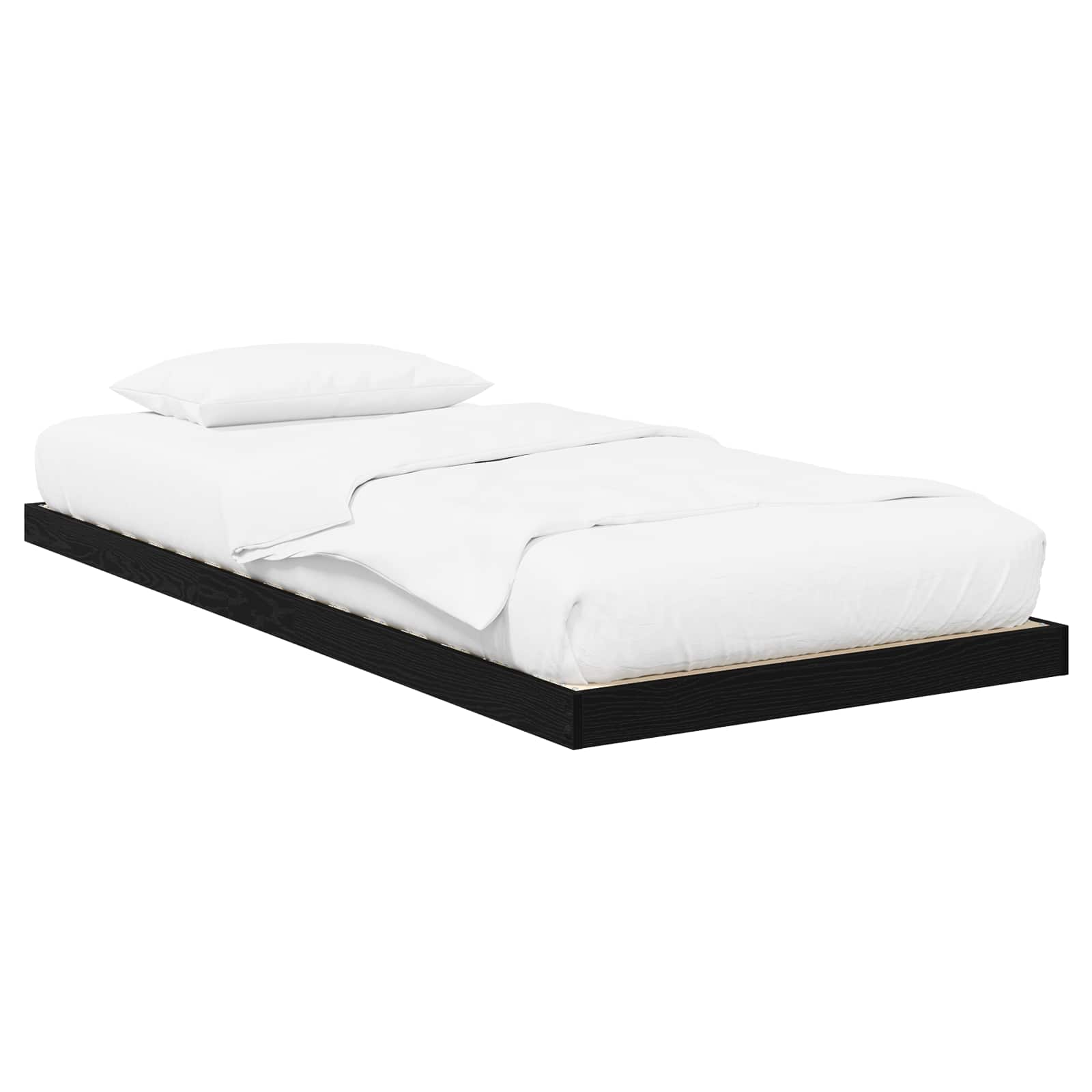 Sängram Svart Ek 80 x 200 cm Konstruerat trä