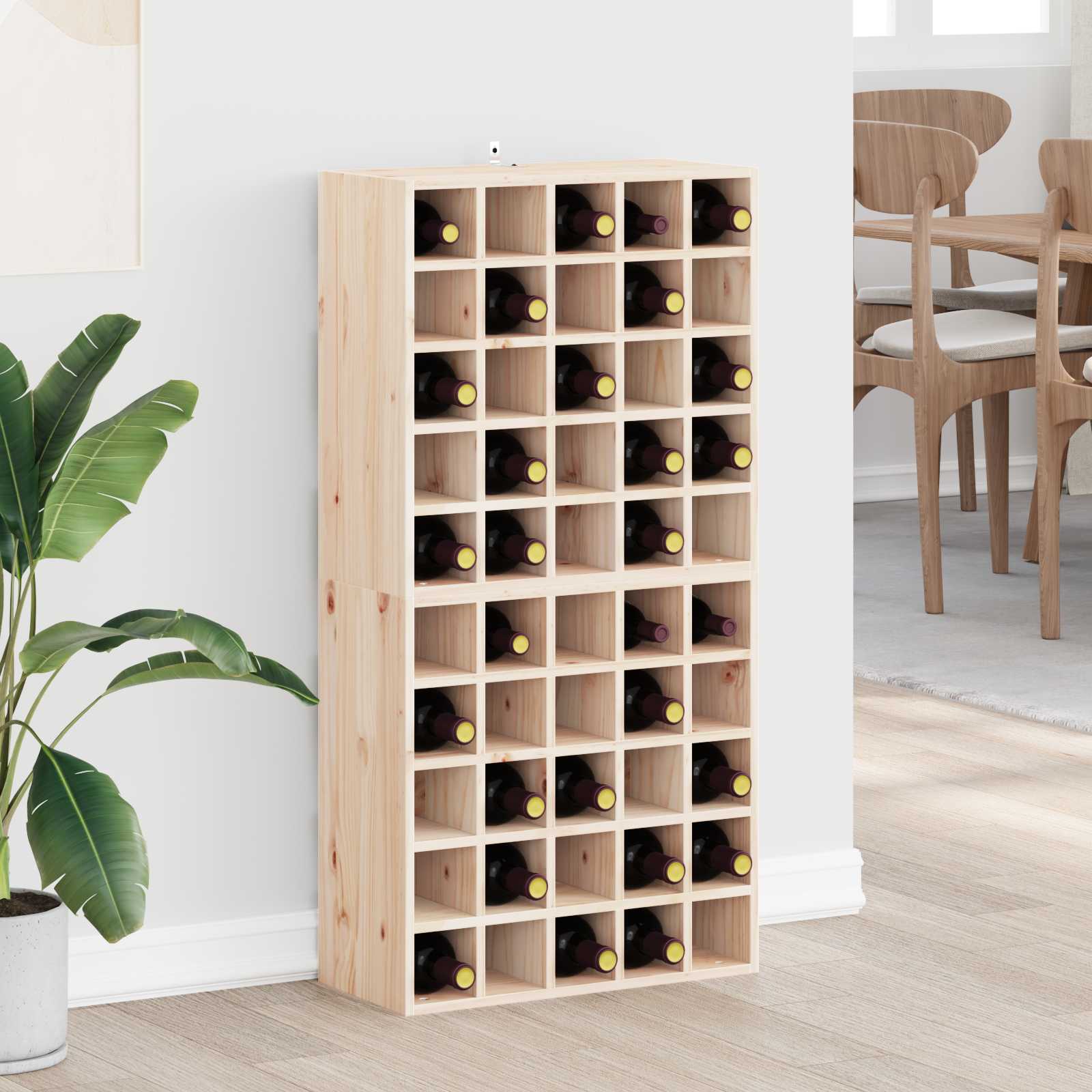 Vinställ 2 st Naturfärg 56 x 25 x 56 cm Massiv furu