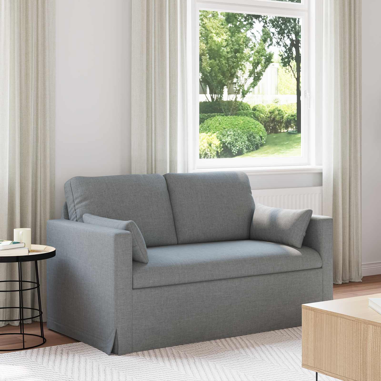 Soffa Ljusgrå 139 x 78 x 80 cm tyg