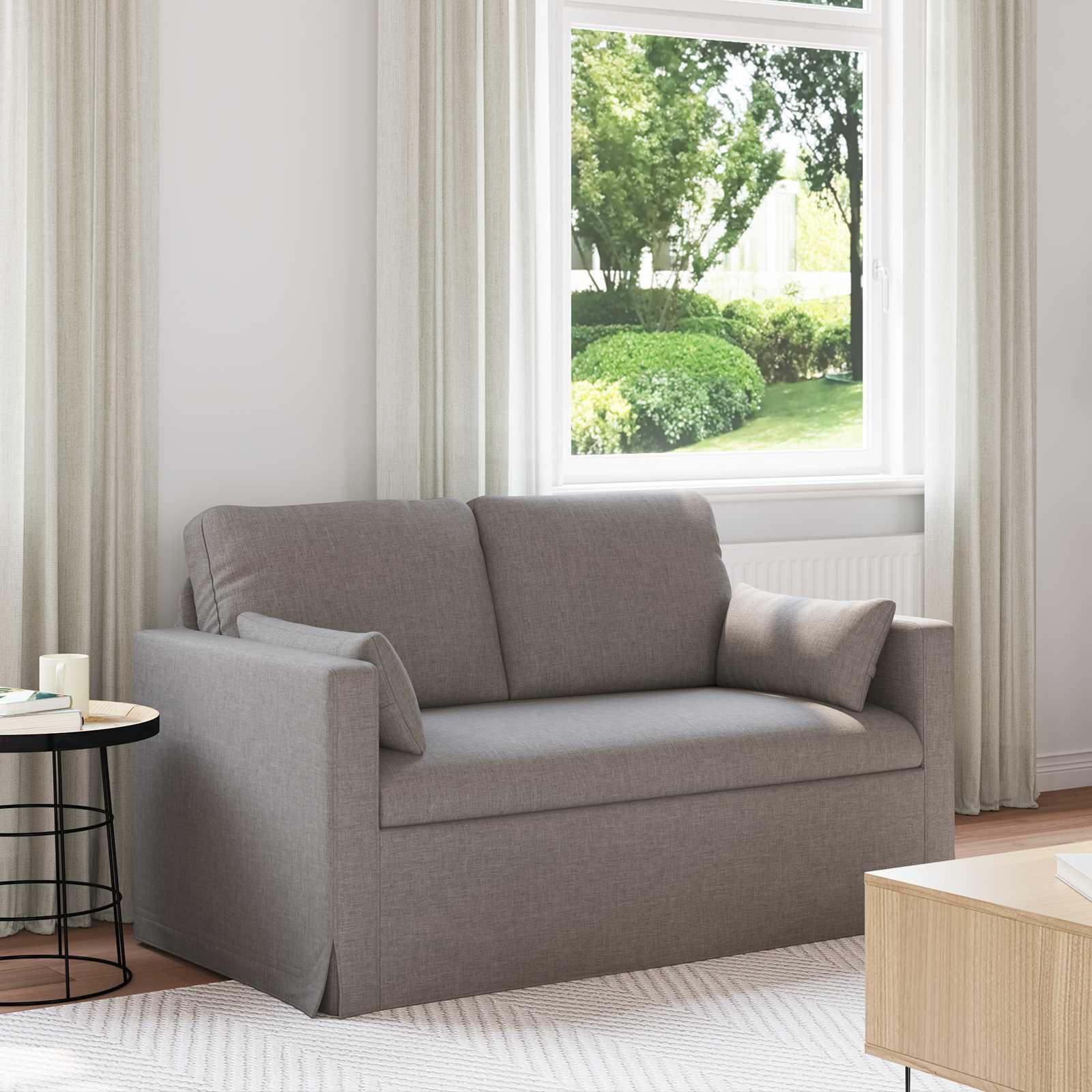 Soffa Taupe 139 x 78 x 80 cm tyg
