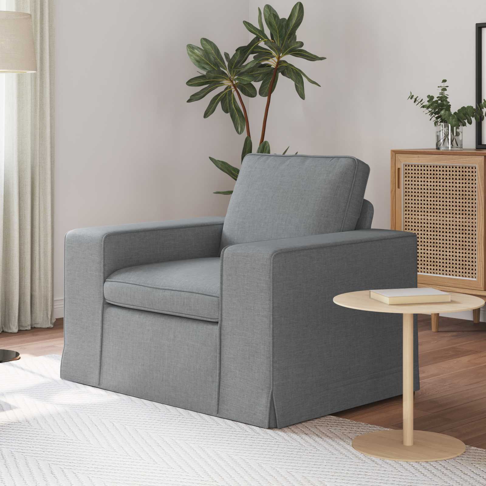 Soffa Ljusgrå 103 x 80 x 82 cm tyg