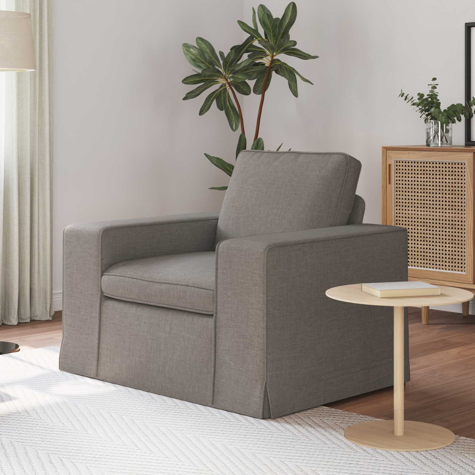 Soffa Taupe 103 x 80 x 82 cm tyg