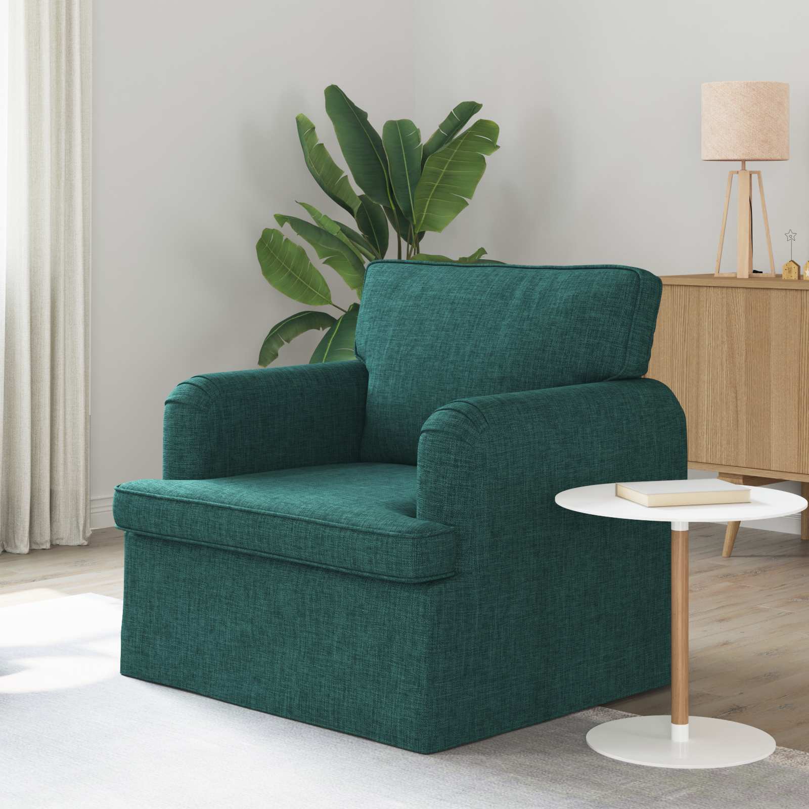 Soffa Mörkgrön 84 x 80 x 85 cm tyg