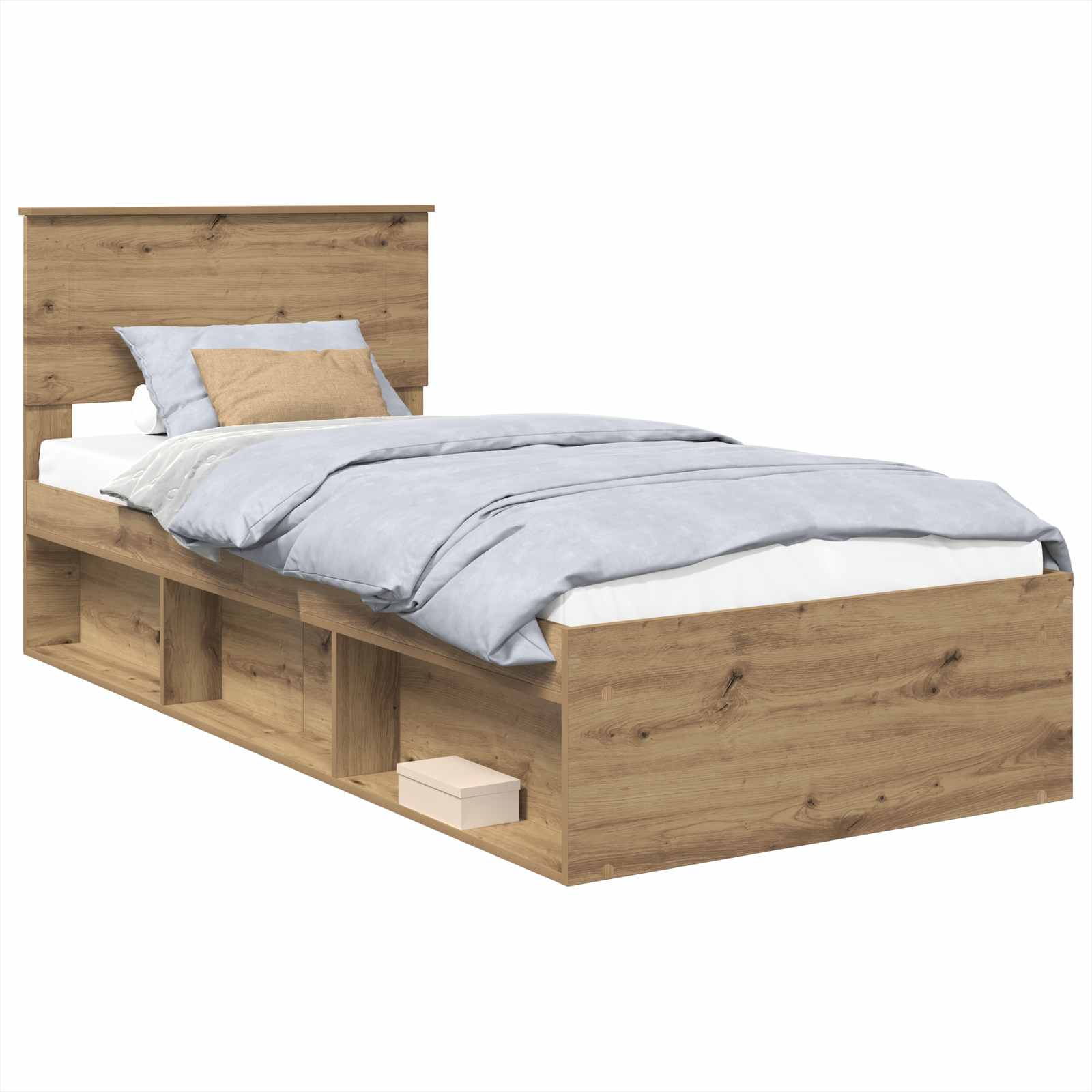Sängram med huvudgavel Artisan Ek 90 x 190 cm Konstruerat trä