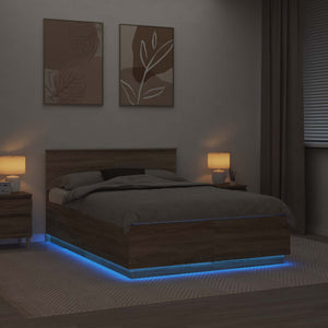 Sängram med huvudgavel Sonoma-ek 150 x 200 cm Konstruerat trä