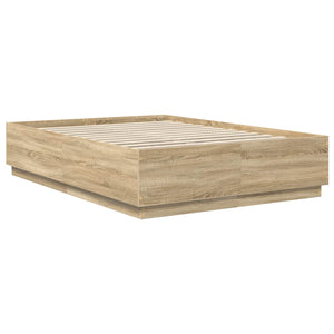 Sängram med huvudgavel Sonoma-ek 150 x 200 cm Konstruerat trä
