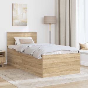 Sängram med huvudgavel Sonoma-ek 75 x 190 cm Konstruerat trä