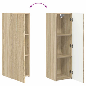 Väggmonterad 4 pcs Sonoma-ek