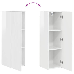 Väggmonterad 4 pcs Högblanka vita