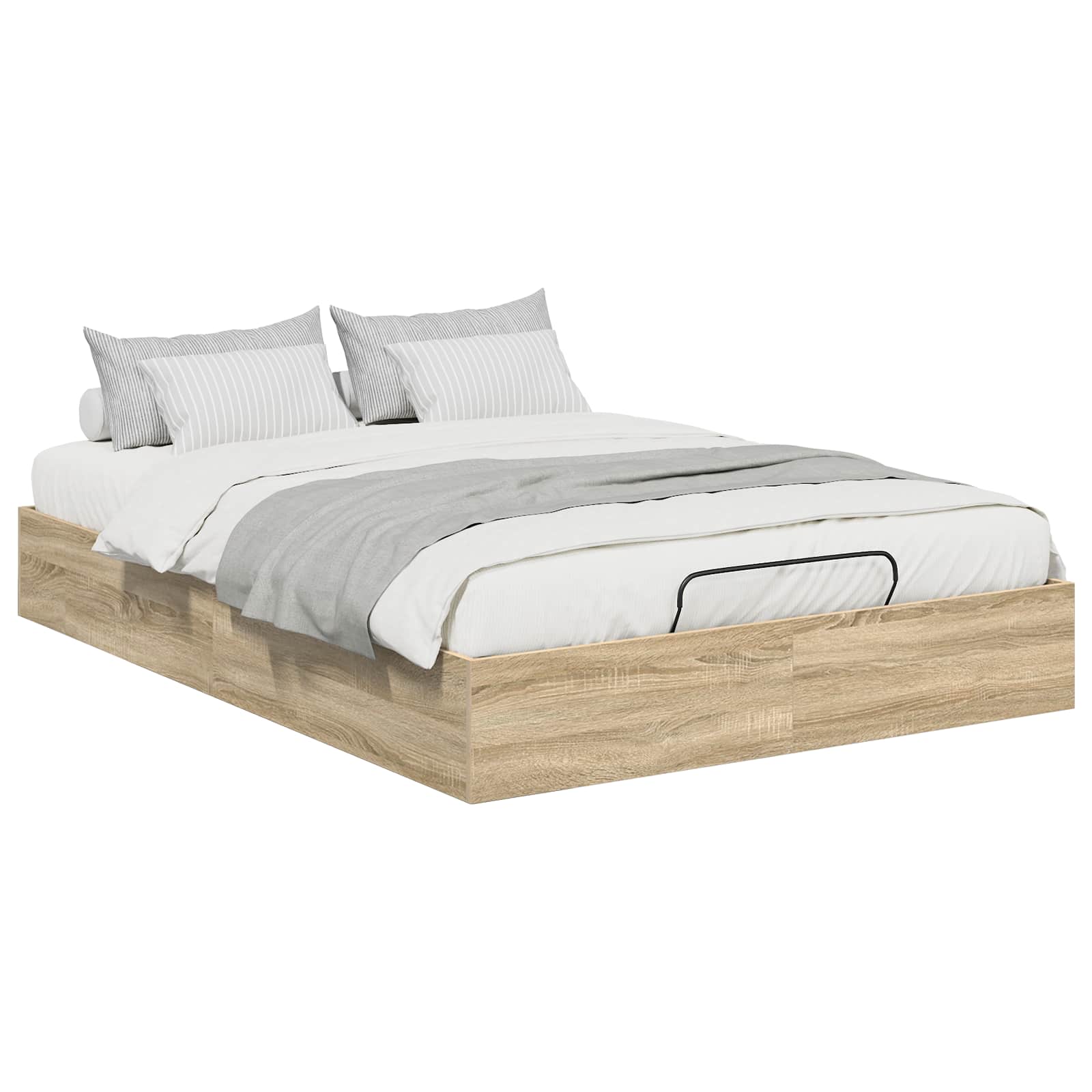 Ottoman Sängram Sonoma-ek 203 x 120 x 25 cm Konstruerat trä
