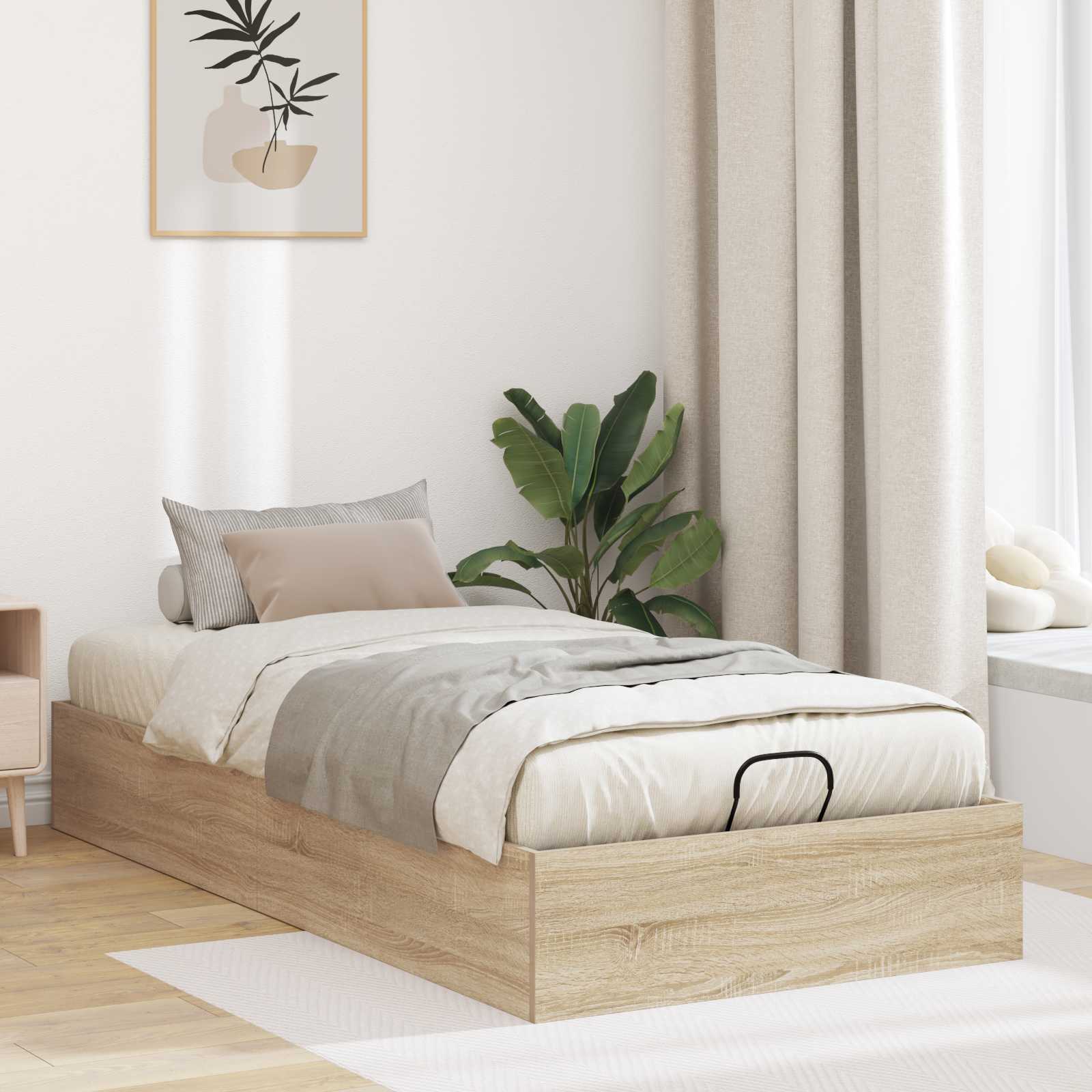 Ottoman Sängram Sonoma-ek 203 x 80,5 x 25 cm Konstruerat trä