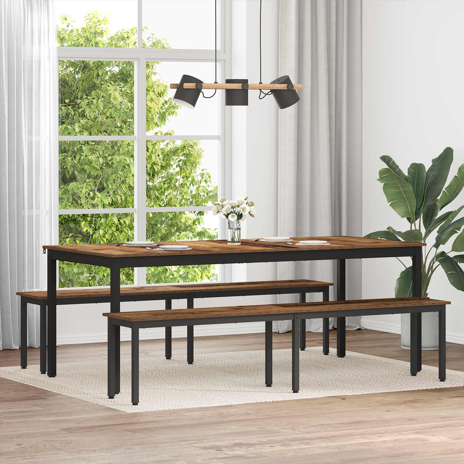 bänk Gammalt trä 200 x 35 x 45 cm Konstruerat trä