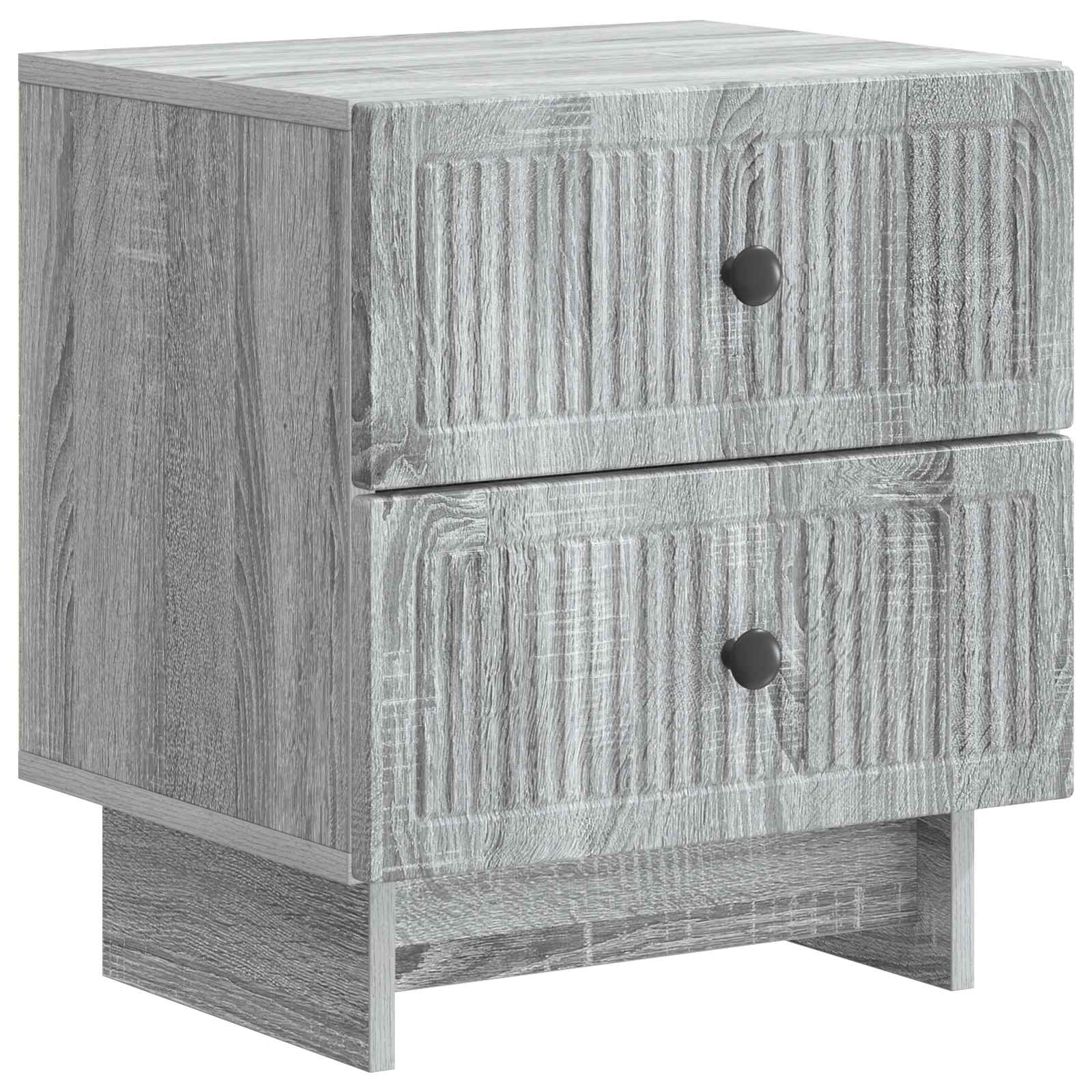 Nattduksbord Grå sonoma-ek 43 x 34,5 x 47,5 cm Konstruerat trä