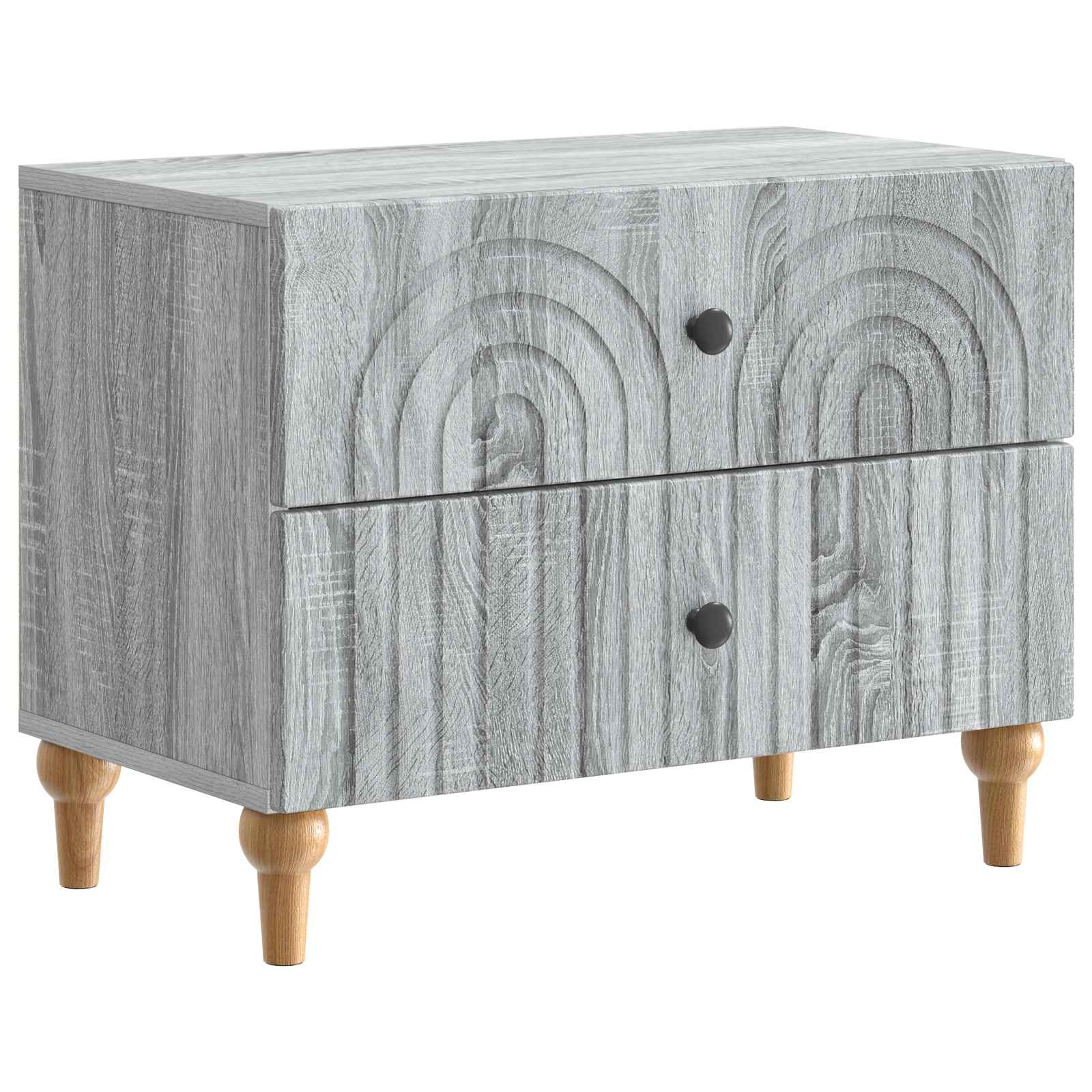 Nattduksbord Grå sonoma-ek 62 x 34,5 x 48 cm Konstruerat trä
