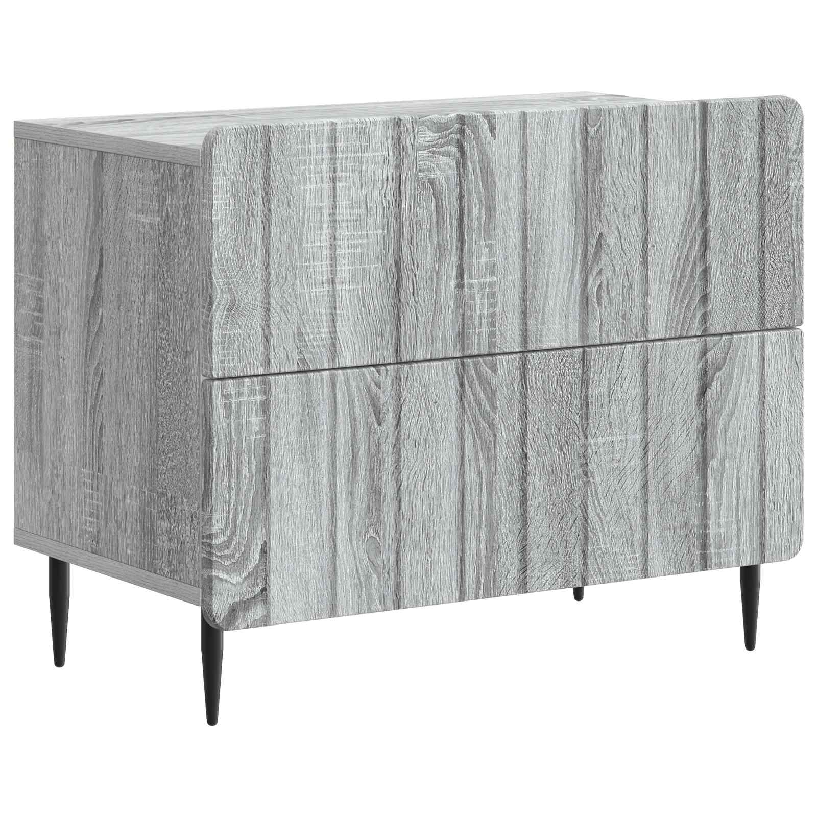 Nattduksbord Grå sonoma-ek 62 x 34,5 x 49,5 cm Konstruerat trä