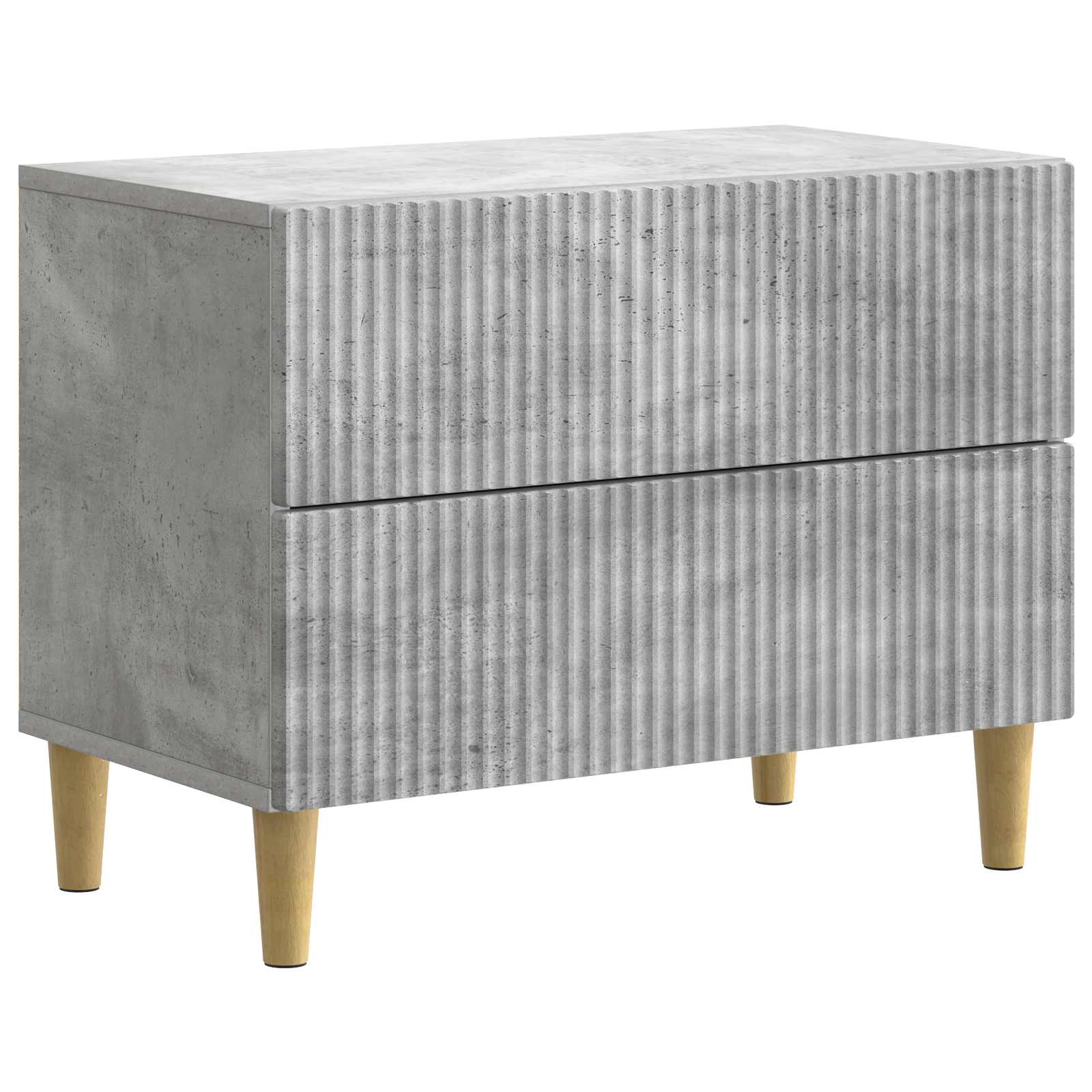 Nattduksbord Betonggrå 62 x 34,5 x 48 cm Konstruerat trä