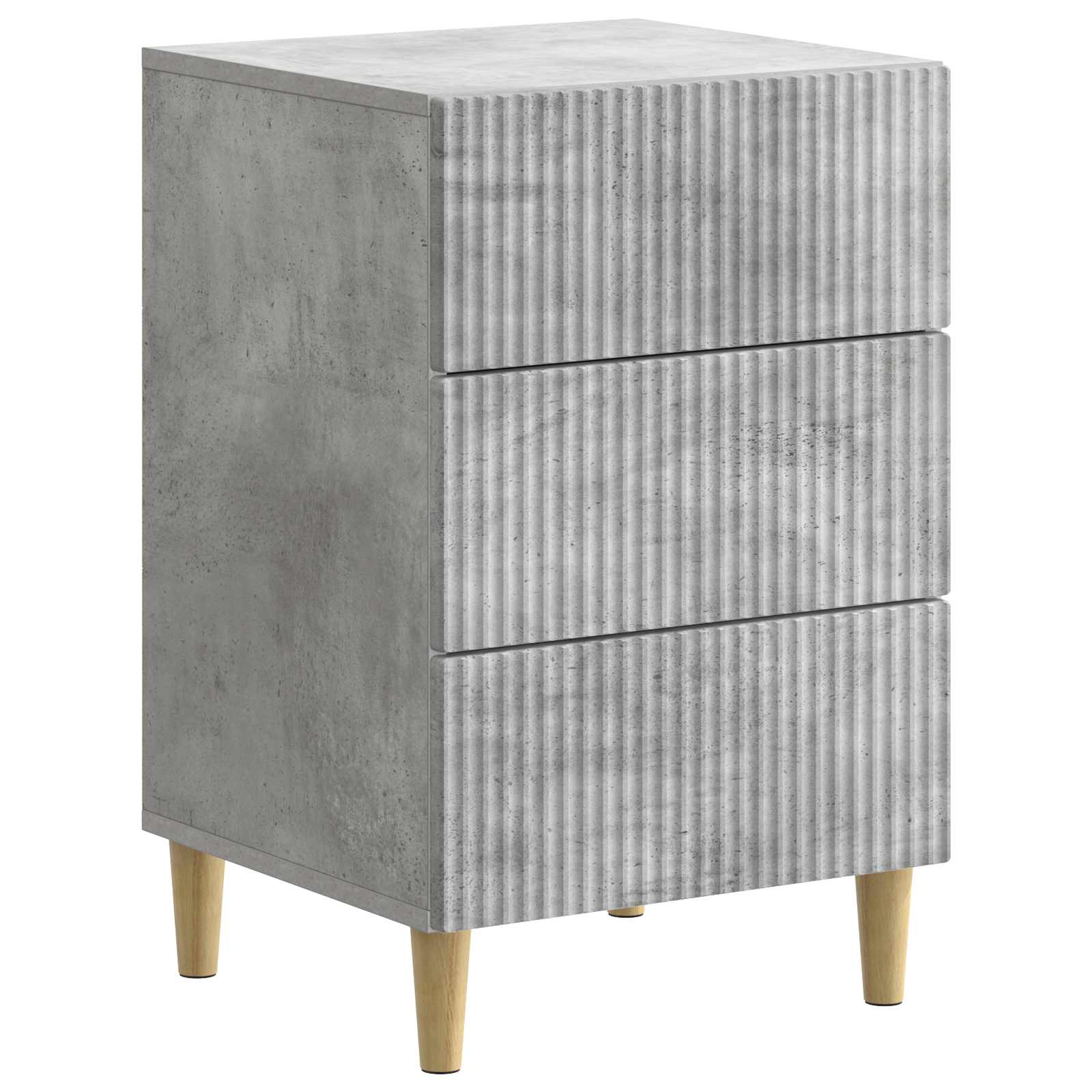 Nattduksbord Betonggrå 43 x 41 x 66,5 cm Konstruerat trä